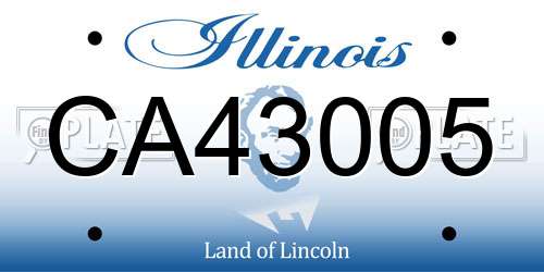 CA43005 Illinois License Plate
