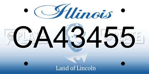 CA43455 Illinois License Plate