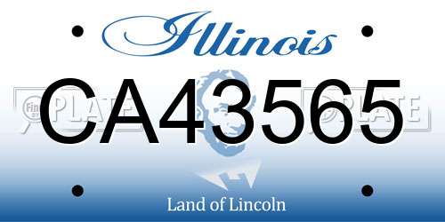 CA43565 Illinois License Plate