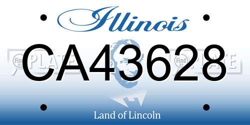CA43628 Illinois License Plate