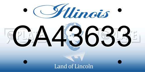 CA43633 Illinois License Plate