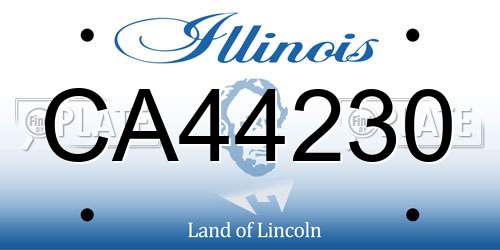 CA44230 Illinois License Plate