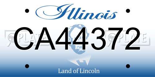 CA44372 Illinois License Plate