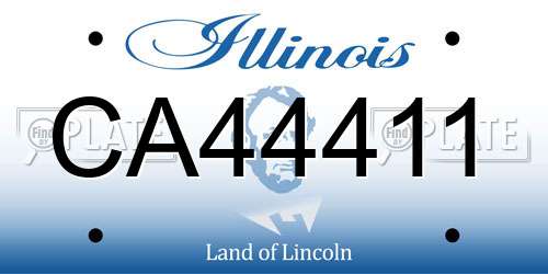 CA44411 Illinois License Plate