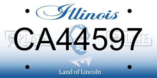 CA44597 Illinois License Plate