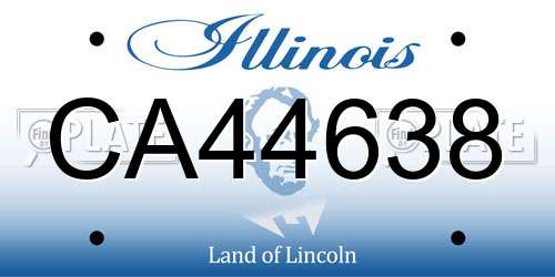 CA44638 Illinois License Plate