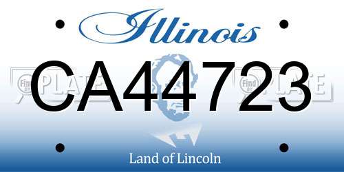 CA44723 Illinois License Plate