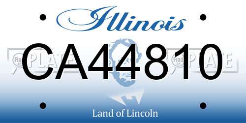 CA44810 Illinois License Plate