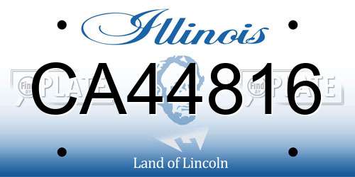 CA44816 Illinois License Plate