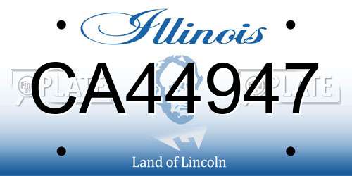 CA44947 Illinois License Plate