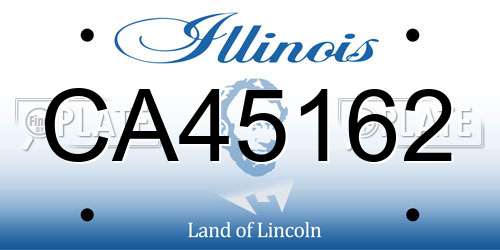 CA45162 Illinois License Plate