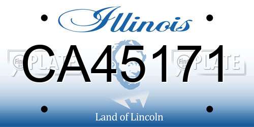 CA45171 Illinois License Plate