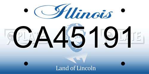CA45191 Illinois License Plate