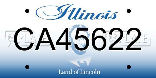 CA45622 Illinois License Plate