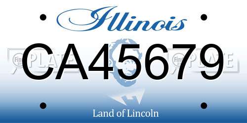 CA45679 Illinois License Plate