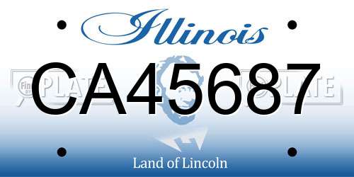 CA45687 Illinois License Plate