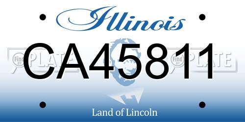 CA45811 Illinois License Plate
