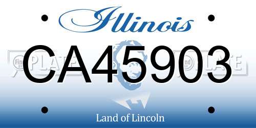 CA45903 Illinois License Plate