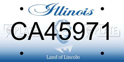 CA45971 Illinois License Plate