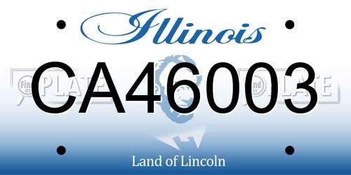 CA46003 Illinois License Plate