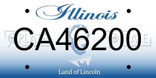 CA46200 Illinois License Plate