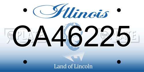 CA46225 Illinois License Plate