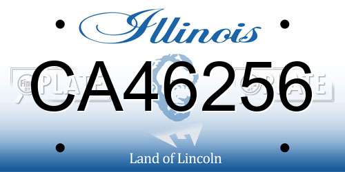 CA46256 Illinois License Plate