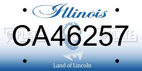 CA46257 Illinois License Plate