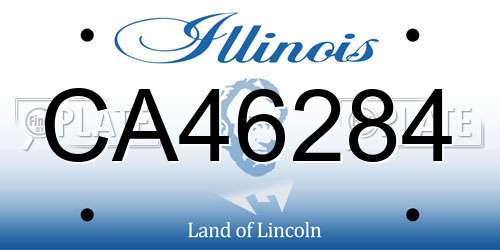 CA46284 Illinois License Plate
