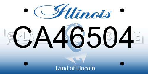 CA46504 Illinois License Plate