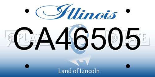 CA46505 Illinois License Plate