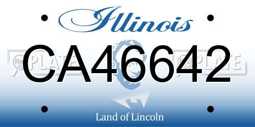 CA46642 Illinois License Plate