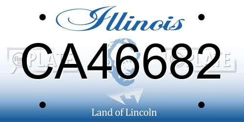 CA46682 Illinois License Plate