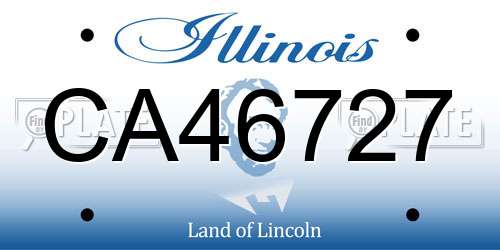 CA46727 Illinois License Plate