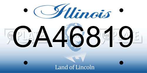 CA46819 Illinois License Plate