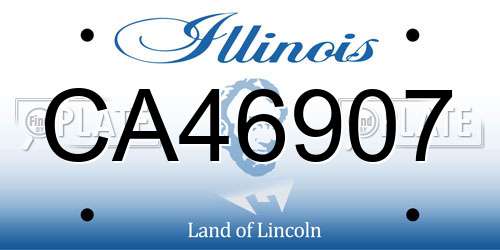 CA46907 Illinois License Plate