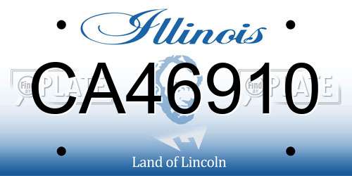 CA46910 Illinois License Plate