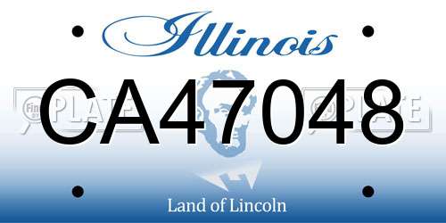 CA47048 Illinois License Plate