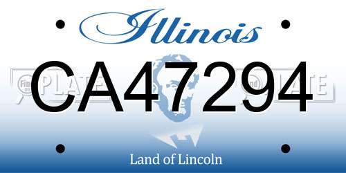 CA47294 Illinois License Plate