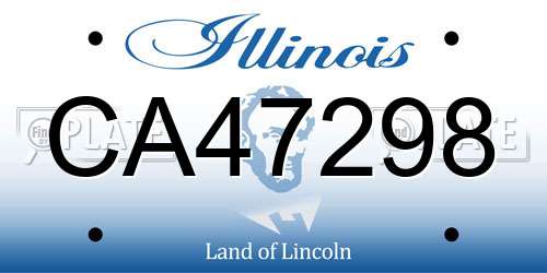 CA47298 Illinois License Plate