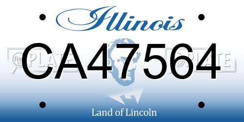 CA47564 Illinois License Plate