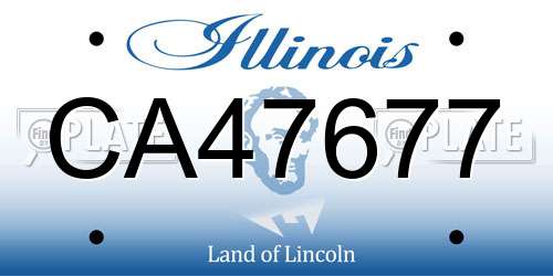 CA47677 Illinois License Plate