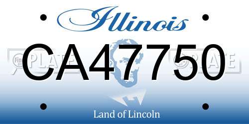 CA47750 Illinois License Plate