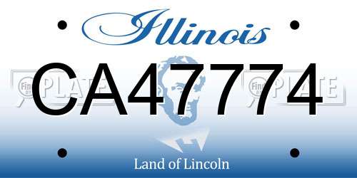 CA47774 Illinois License Plate