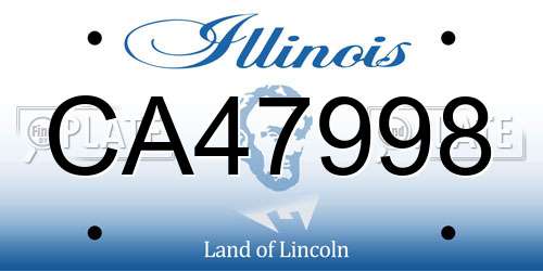 CA47998 Illinois License Plate