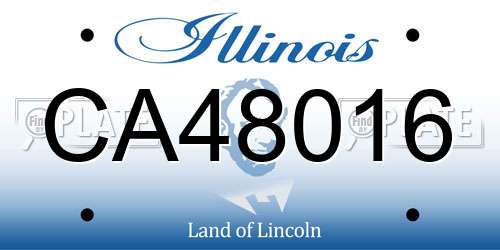 CA48016 Illinois License Plate