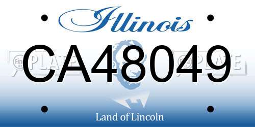 CA48049 Illinois License Plate