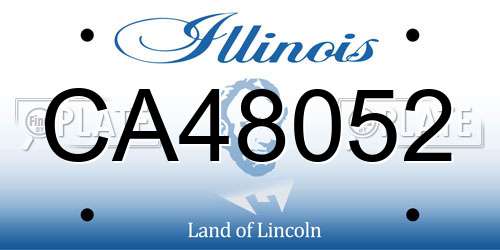CA48052 Illinois License Plate