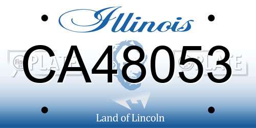 CA48053 Illinois License Plate