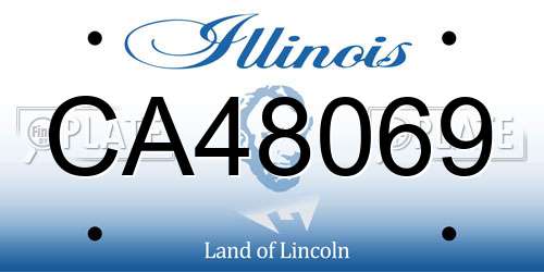CA48069 Illinois License Plate